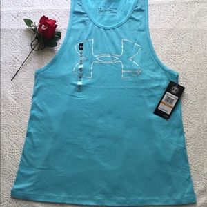 Under Armour Womens Heat Gear Teal Tank Top Size S